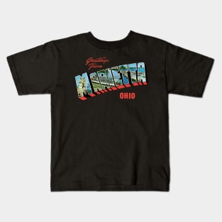 Greetings from Marietta Ohio Kids T-Shirt